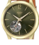 HENRY LONDON ヘンリーロンドン CHISWICK チズウィック メカニカル ペアモデル HL34-AS-0456 レディース 腕時計 機械式 オープンハート グリーンダイヤル ブラウン 革ベルト