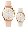 HENRY LONDON ヘンリーロンドン APPLE LEATHER Collection アップルレザーコレクション HL39-CS-0442-AL メンズ レディース 腕時計 クオーツ 電池式 ピンクべージュ 革ベルト ホワイト 替えベルト付き