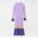 カラーブロックニットドレス