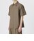 スラブストライプショートスリーブZIPシャツ