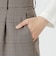 グレンチェック ワイドストレートパンツ