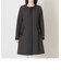 光電子キルティングノーカラー ロングコート