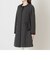光電子キルティングノーカラー ロングコート