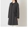 光電子キルティングノーカラー ロングコート