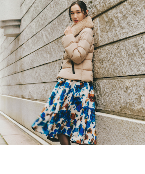 フラワープリント フレアスカート｜トゥービーシックの通販｜&mall