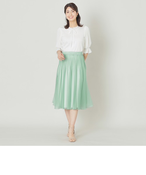トランスパレントプリーツ スカート｜トゥービーシックの通販｜&mall