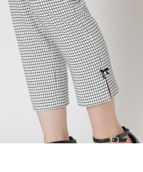 トゥービーシック　ウインドウペン スリムパンツ　25ss最新新品未使用 トゥービーシック ウインドウペン スリムパンツ 25ss最新新品未