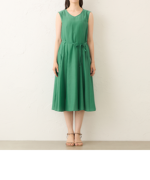 新品　TO BE CHIC ボイルワッシャー　ノースリーブドレス44 グリーン ボイルワッシャー ノースリーブドレス｜トゥービーシックの通販
