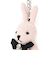 ツイードラビット バッグチャーム【ローズ】