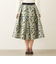アンティークフラワー刺しゅう タックスカート
