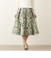 アンティークフラワー刺しゅう タックスカート