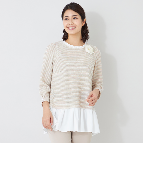 MIXツイードドッキング チュニック｜トゥービーシックの通販｜&mall