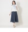 デニムプリント エアリープリーツスカート