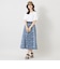 シャドードットプリント タックフレアスカート