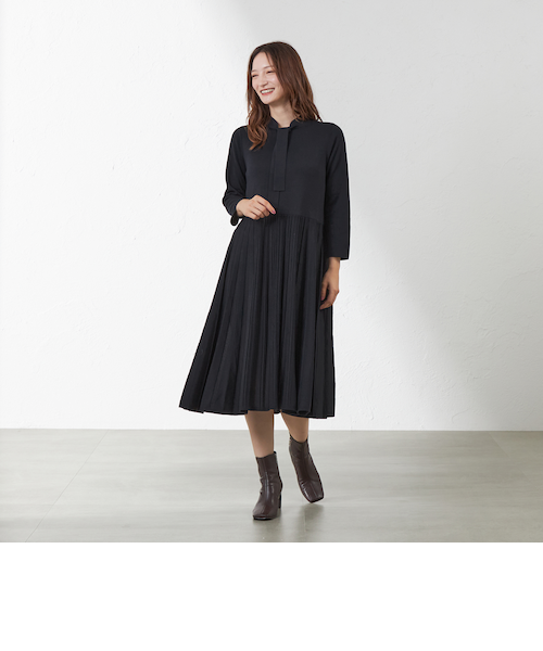 ボウタイニットドレス｜アマカの通販｜&mall（アンドモール）三井