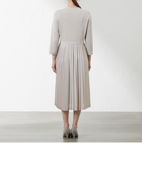 布帛コンビニットワンピワンピース｜アマカの通販｜&mall（アンド