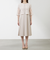 リネンライクポリエステルワンピース　レースボレロセット