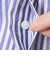 ストライプスタンドカラーブラウス