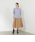 先染めストライプギャザーブラウス
