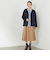 先染めストライプギャザーブラウス