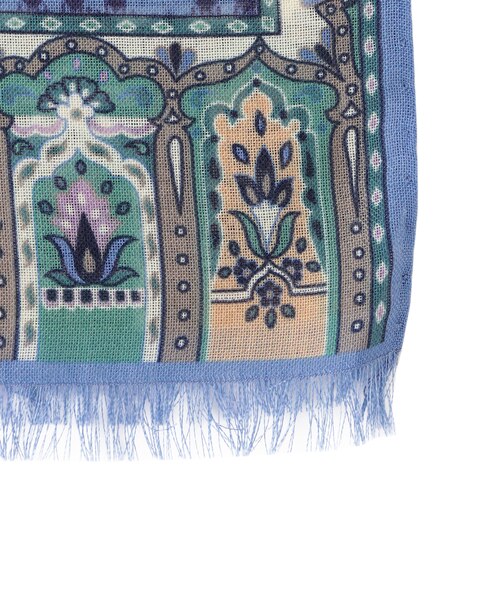 □AMACAアマカ イタリア製BINDAウールシルクフラワーペイズリー