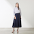 シャンブレーデニムフレアスカート