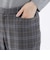 【ウォッシャブル】ピーチチェックストレートパンツ