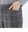 【ウォッシャブル】ピーチチェックストレートパンツ