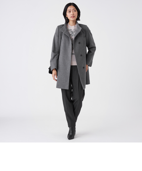 カシミヤ混メルトンウールコート｜トランスワークの通販｜&mall