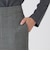 【ウォッシャブル】【裏起毛】ブラッシュドツイルチェックストレートパンツ