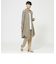【ウォッシャブル】シアーコンビストライプロングシャツ