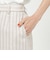 【ウォッシャブル】ナチュラルリネンストライプワイドパンツ