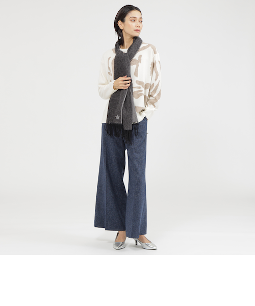 カシミヤ セール】FENDI マフラー 30×190 FXT113 AQCW カシミヤ ウール