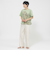 【カタログ掲載品】【ウォッシャブル】コットン麻ブレンドストレッチワイドストレートパンツ