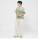 【カタログ掲載品】【ウォッシャブル】コットン麻ブレンドストレッチワイドストレートパンツ