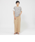 【カタログ掲載品】【ウォッシャブル】コットン麻ブレンドストレッチワイドストレートパンツ