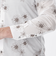 花柄刺しゅうシャツ