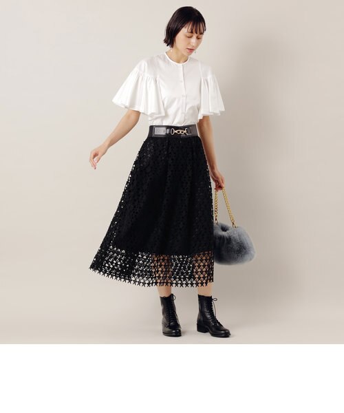 未使用タグ付⭐️定価33,000円 エポカ フレアスカート 44 大きいサイズ スターレースフレアスカート｜エポカの通販｜&mall（アンド