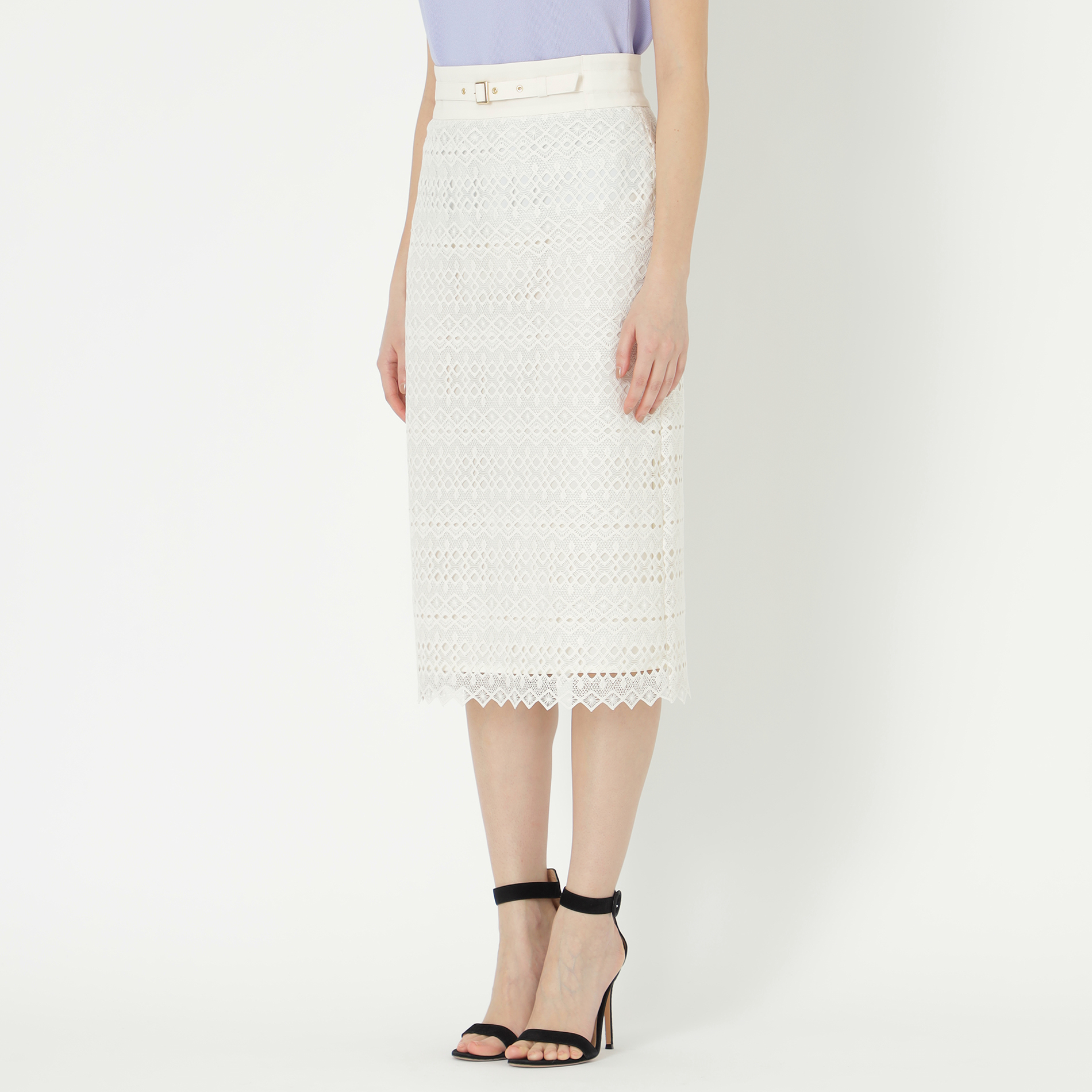 ジオメトリックケミカルレース　タイトスカート