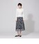 ジョーゼットフラワープリント　プリーツスカート