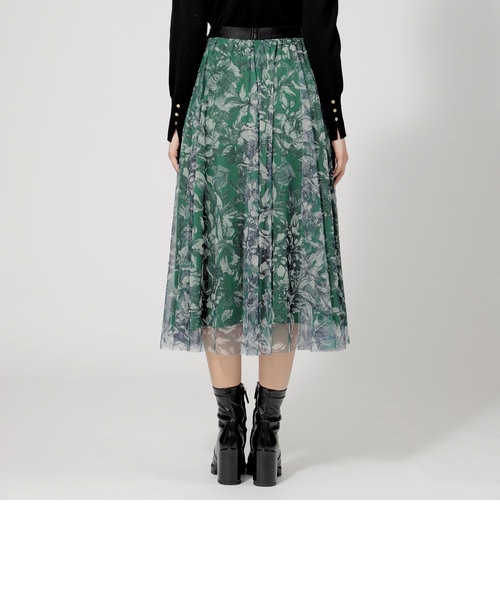 EPOCA STORIA】フィオーレチュールプリント フレアスカート