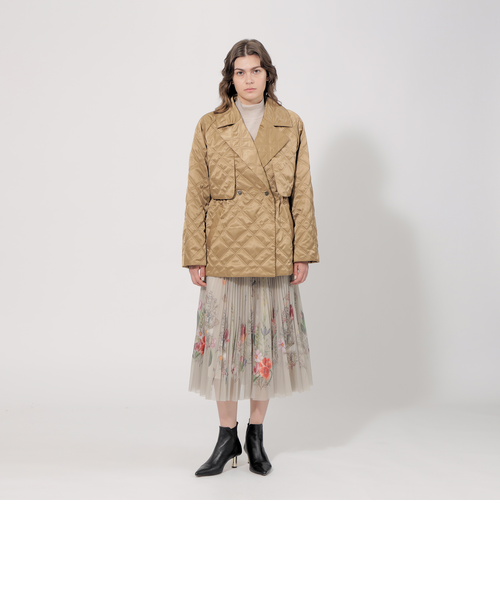 サテンタフタ キルティングコート｜エポカの通販｜&mall（アンドモール