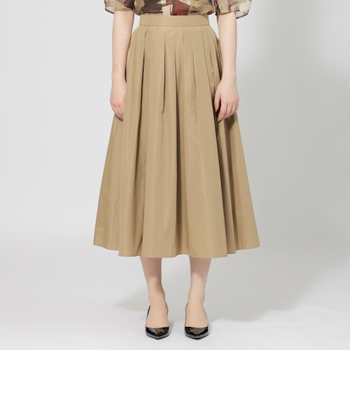 シャンブレーメモリータフタ フレアスカート｜エポカの通販