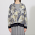 ヘアリージャカード ニットカーディガン