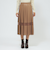 パンチングシンセティックレザー プリーツスカート