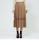 パンチングシンセティックレザー プリーツスカート