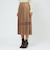パンチングシンセティックレザー プリーツスカート