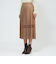 パンチングシンセティックレザー プリーツスカート