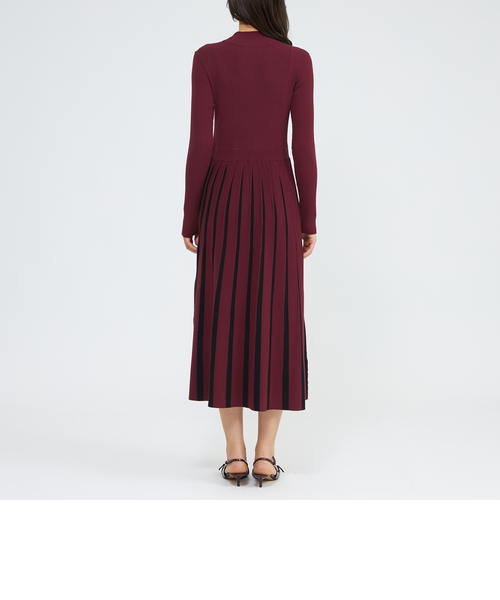 EPOCA エポカザショップ　バイカラー　ニット　ワンピース　ドレス　Aライン EPOCA エポカザショップ バイカラー ニット ワンピース ドレス Aライン