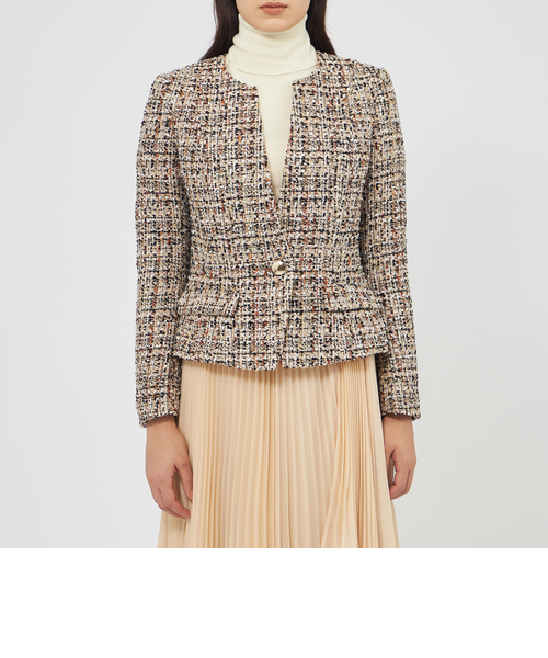 ファンシーツィード ノーカラージャケット｜エポカの通販｜&mall